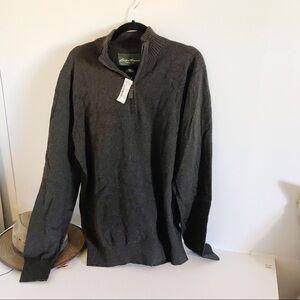 Eddie Bauer Men’s Chesnut 1/4 Zip Sweater! Size Large